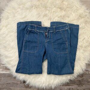 PILCRO AND THE LEATHERPRESS Speckled Denim Pants SIZE 02p